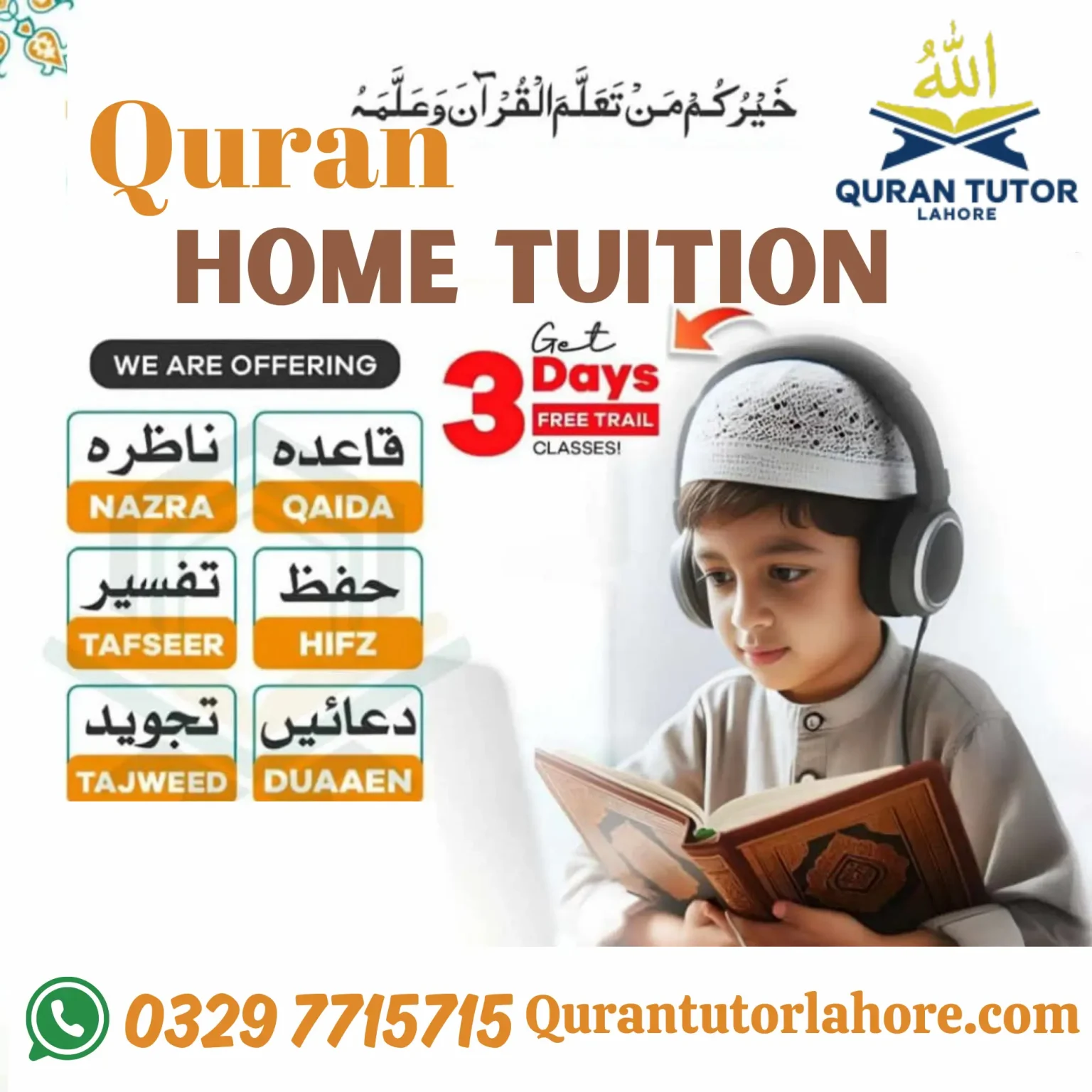 Quran Home Tuition Gulberg Lahore